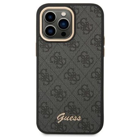 Etui Guess 4G Vintage Gold Logo na iPhone 14 Pro Max - czarne Guess