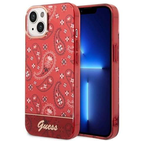 Etui Guess Bandana Paisley na iPhone 14 Plus - czerwone Guess