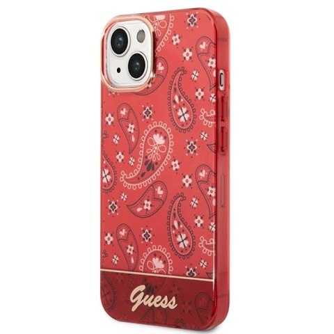 Etui Guess Bandana Paisley na iPhone 14 Plus - czerwone Guess