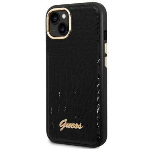 Etui Guess Croco Collection na iPhone 14 Plus - czarne Guess
