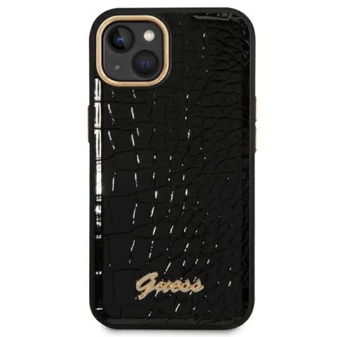 Etui Guess Croco Collection na iPhone 14 Plus - czarne Guess