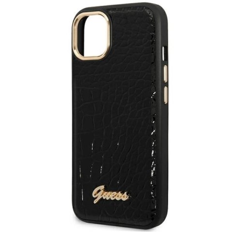 Etui Guess Croco Collection na iPhone 14 Plus - czarne Guess