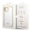 Etui Guess Croco Collection na iPhone 14 Plus - srebrne Guess