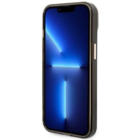 Etui Guess Gold Outline Translucent MagSafe na iPhone 14 Plus - czarne Guess