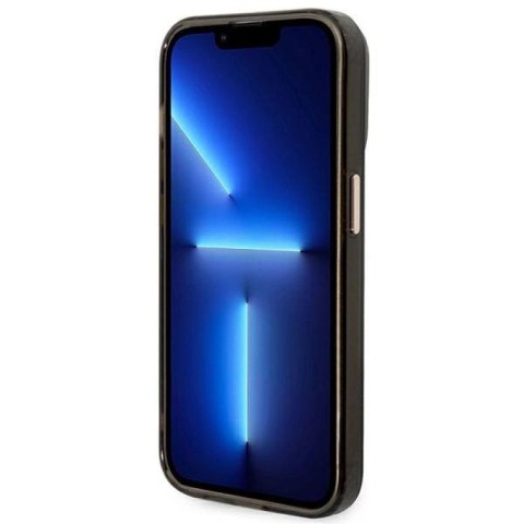 Etui Guess Gold Outline Translucent MagSafe na iPhone 14 Pro Max - czarne Guess