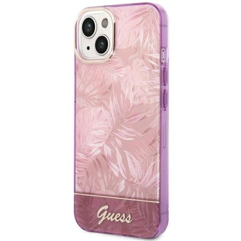 Etui Guess Jungle Collection na iPhone 14 Plus - różowe Guess