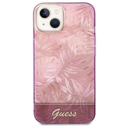 Etui Guess Jungle Collection na iPhone 14 Plus - różowe Guess