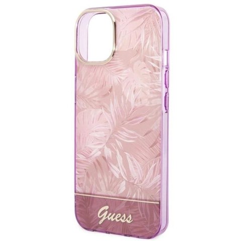 Etui Guess Jungle Collection na iPhone 14 Plus - różowe Guess