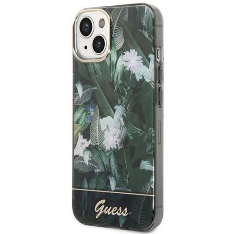 Etui Guess Jungle Collection na iPhone 14 Plus - zielone Guess