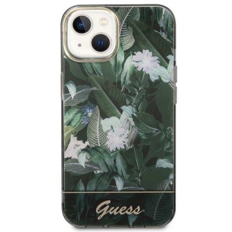 Etui Guess Jungle Collection na iPhone 14 Plus - zielone Guess