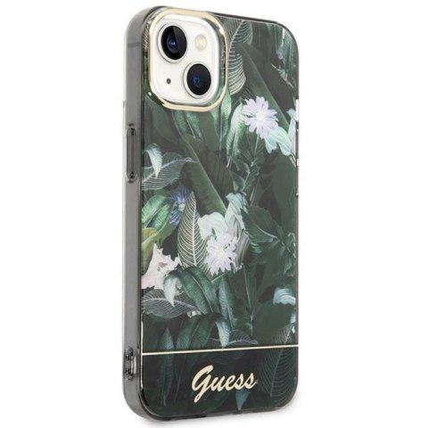 Etui Guess Jungle Collection na iPhone 14 Plus - zielone Guess