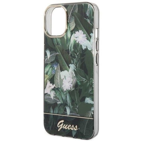 Etui Guess Jungle Collection na iPhone 14 Plus - zielone Guess