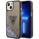 Etui Guess Liquid Glitter Palm Collection na iPhone 14 Plus - czarne Guess