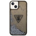Etui Guess Liquid Glitter Palm Collection na iPhone 14 Plus - czarne Guess