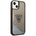 Etui Guess Liquid Glitter Palm Collection na iPhone 14 Plus - czarne Guess