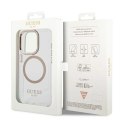 Etui Guess Metal Outline MagSafe na iPhone 14 Pro - złote Guess