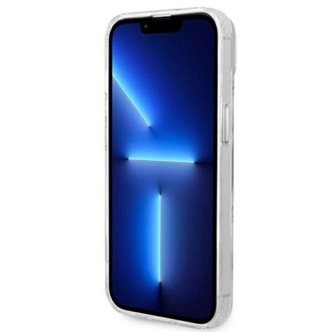 Etui Guess Metal Outline MagSafe na iPhone 14 - srebrne Guess