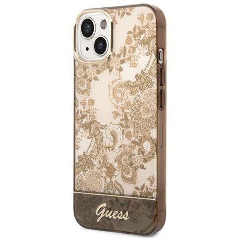 Etui Guess Porcelain Collection na iPhone 14 Plus - beżowe Guess
