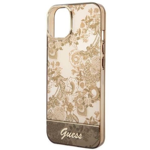 Etui Guess Porcelain Collection na iPhone 14 Plus - beżowe Guess
