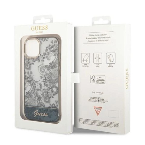 Etui Guess Porcelain Collection na iPhone 14 Plus - szare Guess