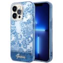 Etui Guess Porcelain Collection na iPhone 14 Pro Max - niebieskie Guess