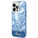 Etui Guess Porcelain Collection na iPhone 14 Pro Max - niebieskie Guess