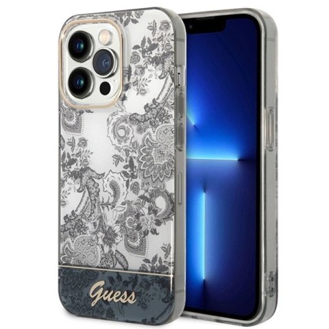 Etui Guess Porcelain Collection na iPhone 14 Pro Max - szare Guess