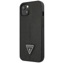 Etui Guess Saffiano Triangle Logo na iPhone 14 Plus - czarne Guess