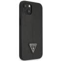 Etui Guess Saffiano Triangle Logo na iPhone 14 Plus - czarne Guess