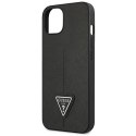 Etui Guess Saffiano Triangle Logo na iPhone 14 Plus - czarne Guess