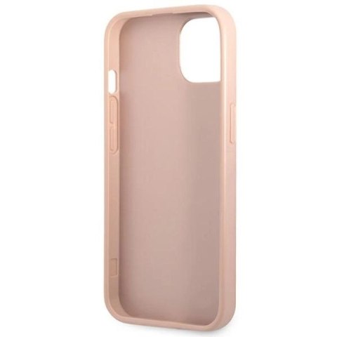 Etui Guess Saffiano Triangle Logo na iPhone 14 Plus - różowe Guess