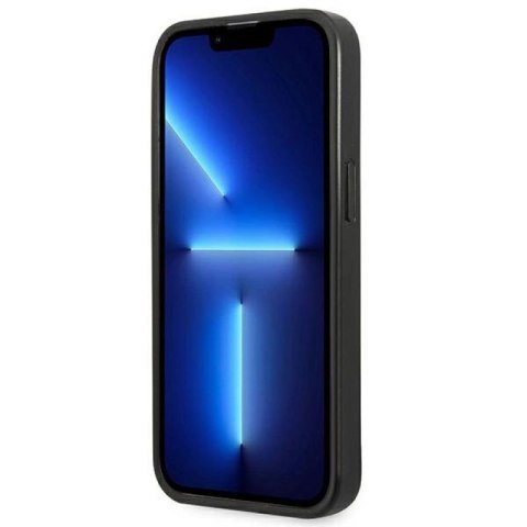 Etui Guess Saffiano Triangle Logo na iPhone 14 Plus - srebrne Guess