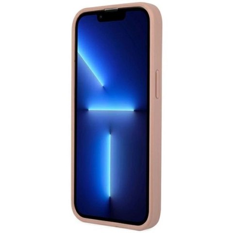Etui Guess Saffiano Triangle Logo na iPhone 14 Pro Max - różowe Guess