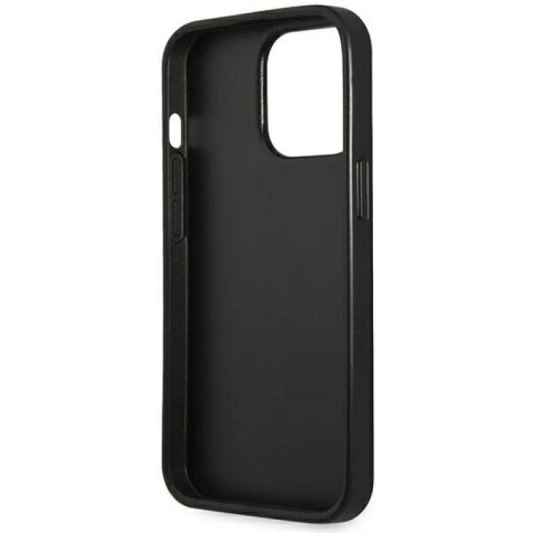 Etui Guess Saffiano Triangle Logo na iPhone 14 Pro Max - srebrne Guess