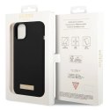 Etui Guess Silicone Logo Plate MagSafe na iPhone 14 Plus - czarne Guess