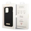 Etui Guess Silicone Logo Plate MagSafe na iPhone 14 Pro - czarne Guess