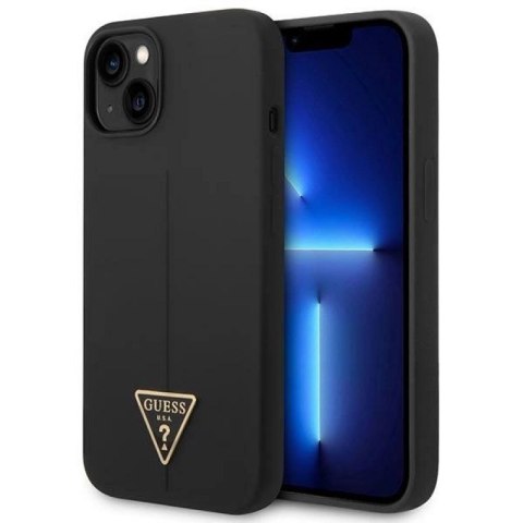 Etui Guess Silicone Triangle na iPhone 14 Plus - czarne Guess