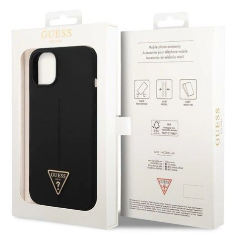 Etui Guess Silicone Triangle na iPhone 14 Plus - czarne Guess