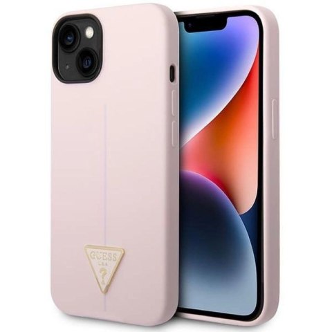Etui Guess Silicone Triangle na iPhone 14 Plus - fioletowe Guess