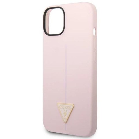 Etui Guess Silicone Triangle na iPhone 14 Plus - fioletowe Guess
