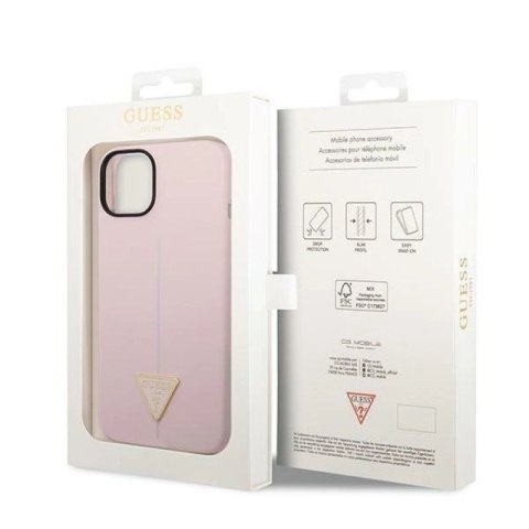 Etui Guess Silicone Triangle na iPhone 14 Plus - fioletowe Guess