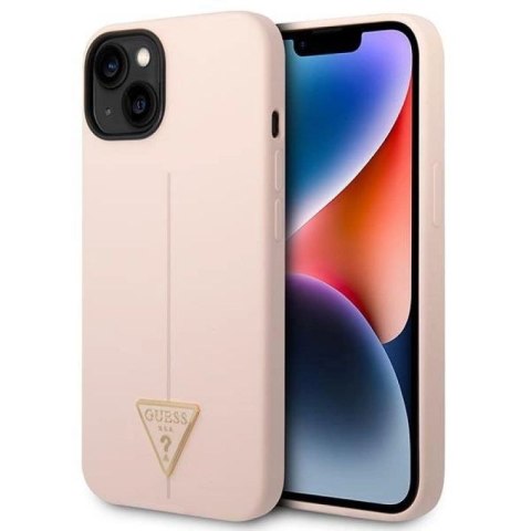 Etui Guess Silicone Triangle na iPhone 14 Plus - różowe Guess