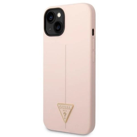 Etui Guess Silicone Triangle na iPhone 14 Plus - różowe Guess