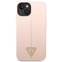 Etui Guess Silicone Triangle na iPhone 14 Plus - różowe Guess