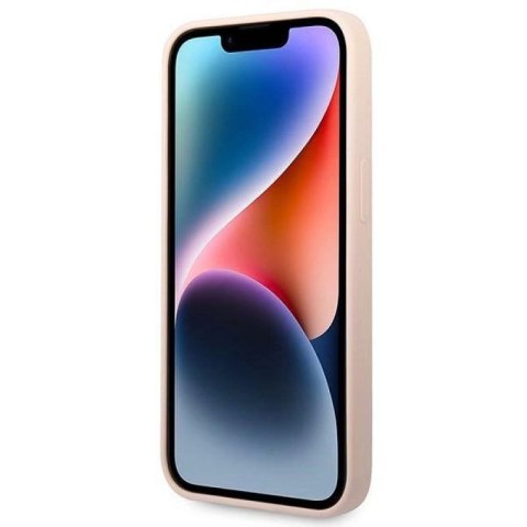 Etui Guess Silicone Triangle na iPhone 14 Plus - różowe Guess