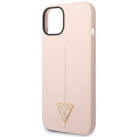 Etui Guess Silicone Triangle na iPhone 14 Plus - różowe Guess