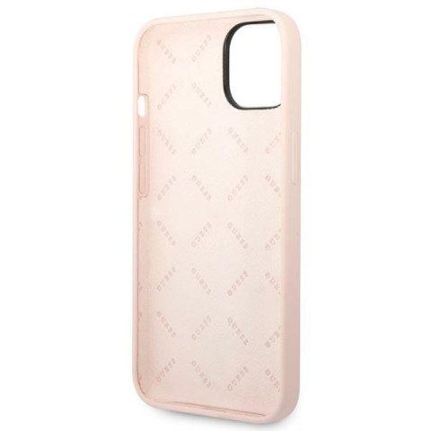 Etui Guess Silicone Triangle na iPhone 14 Plus - różowe Guess