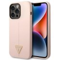 Etui Guess Silicone Triangle na iPhone 14 Pro - różowe Guess