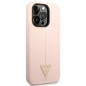Etui Guess Silicone Triangle na iPhone 14 Pro - różowe Guess