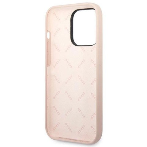 Etui Guess Silicone Triangle na iPhone 14 Pro - różowe Guess
